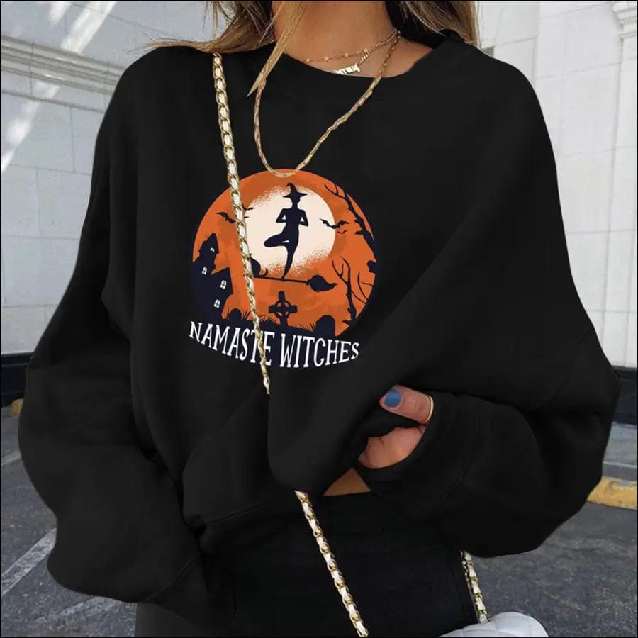 Solid Color Women Halloween Pullover - 22136007-s BROKER