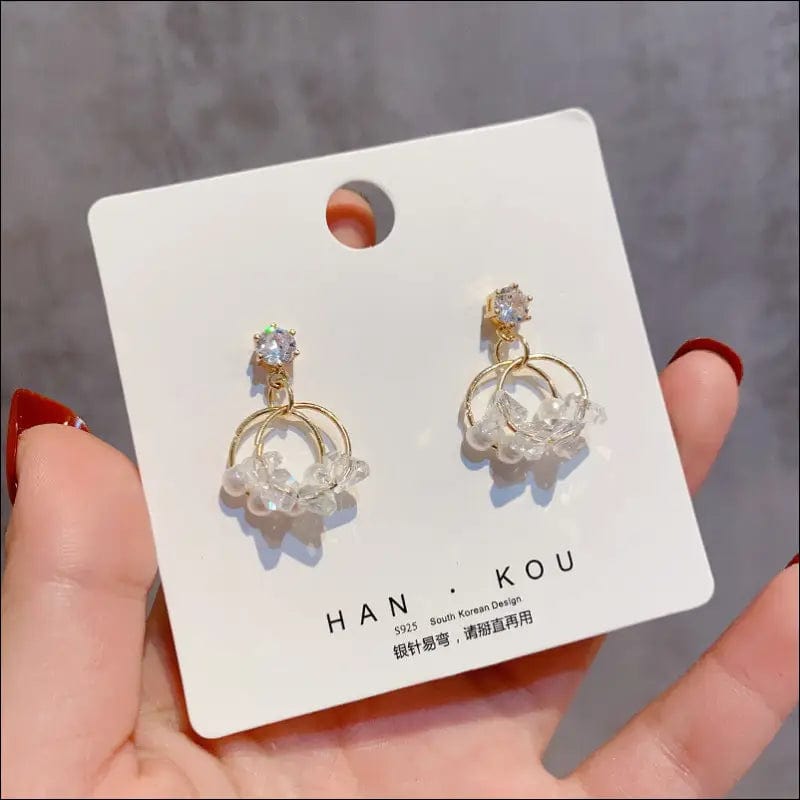 South Korea S925 silver needle stream Supu earrings female