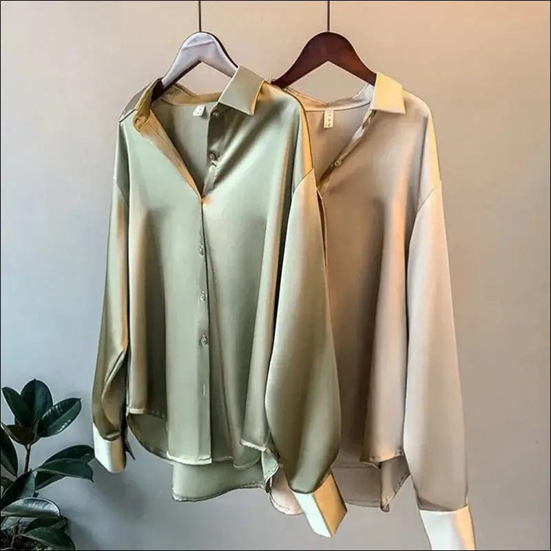 Spring 2021 Womens Clothing Silk Shirt Vintage -