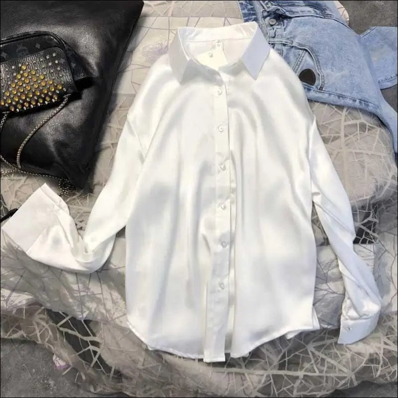 Spring 2021 Womens Clothing Silk Shirt Vintage - White / S -