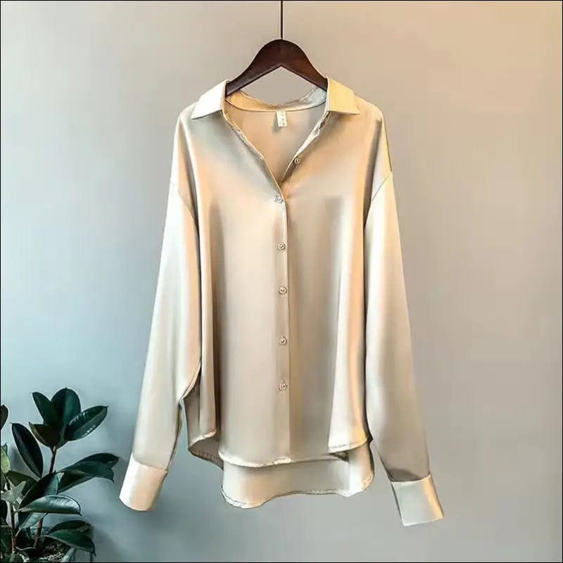 Spring 2021 Womens Clothing Silk Shirt Vintage - xingse / S