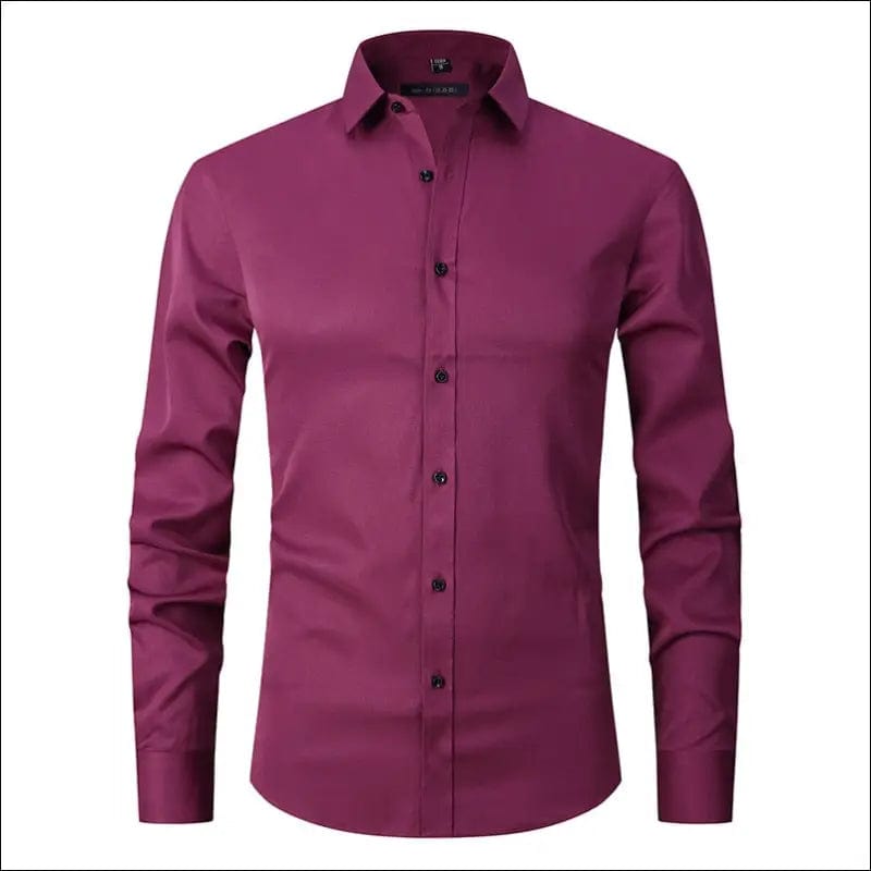 Spring Men’s Social Shirt Slim Business Dress Shirts Male