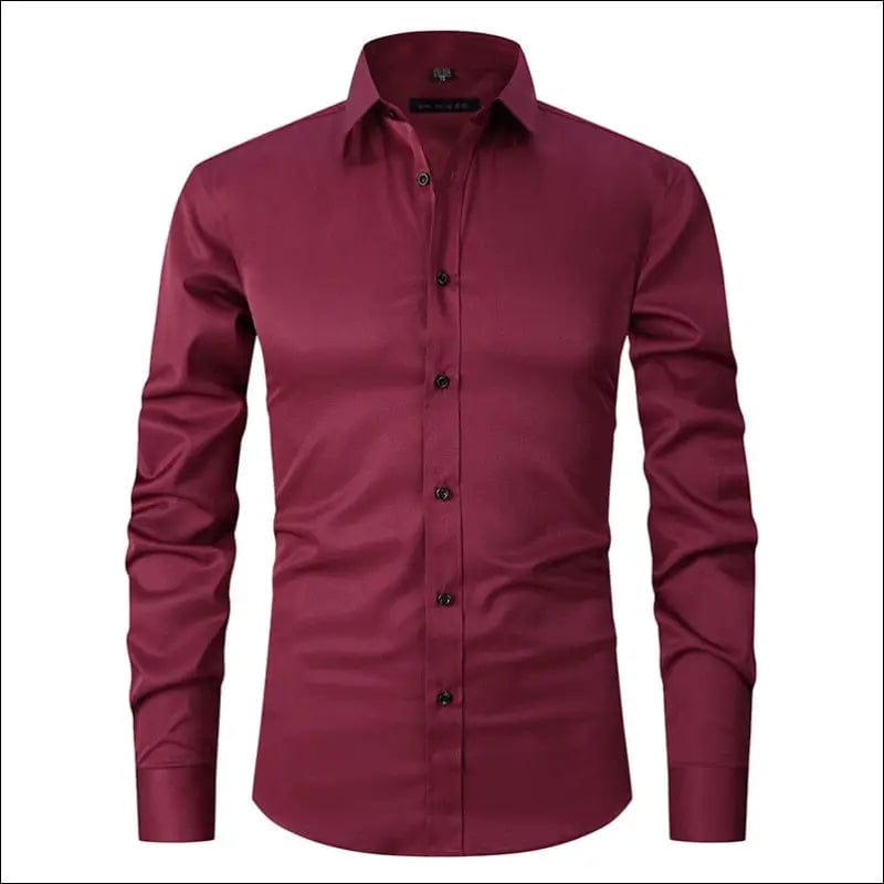 Spring Men’s Social Shirt Slim Business Dress Shirts Male