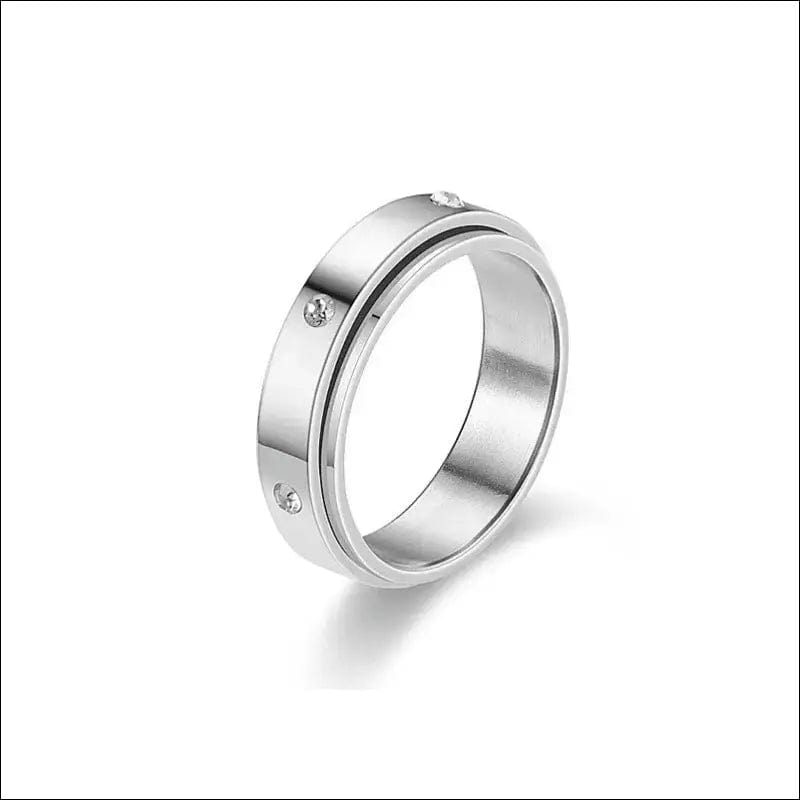 Stainless Steel Rotatable Ring - 8style / Number10 -