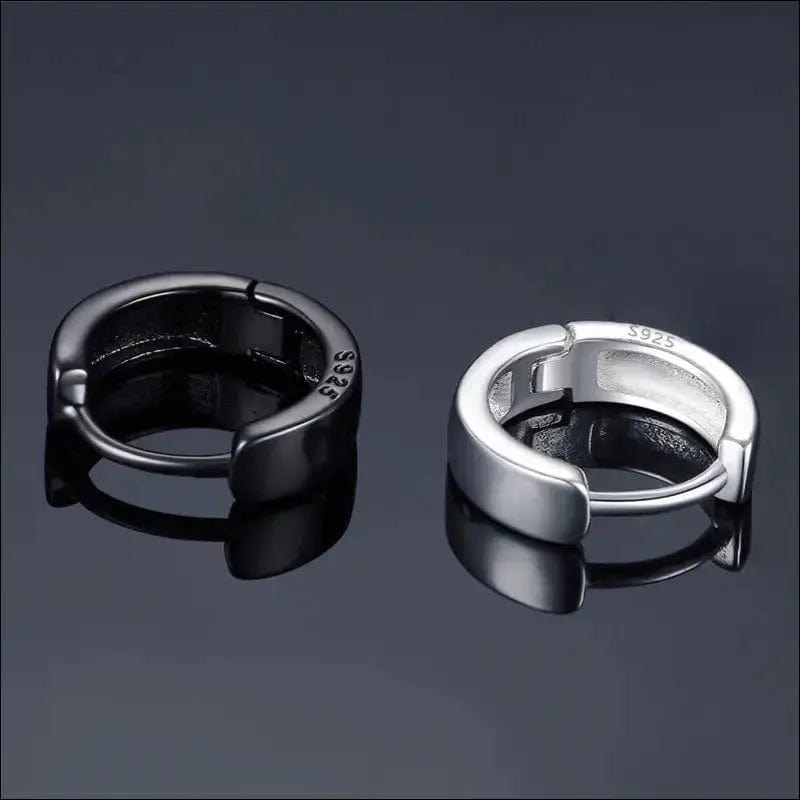 Stering silver earrings 2019 new tide black men and Korean