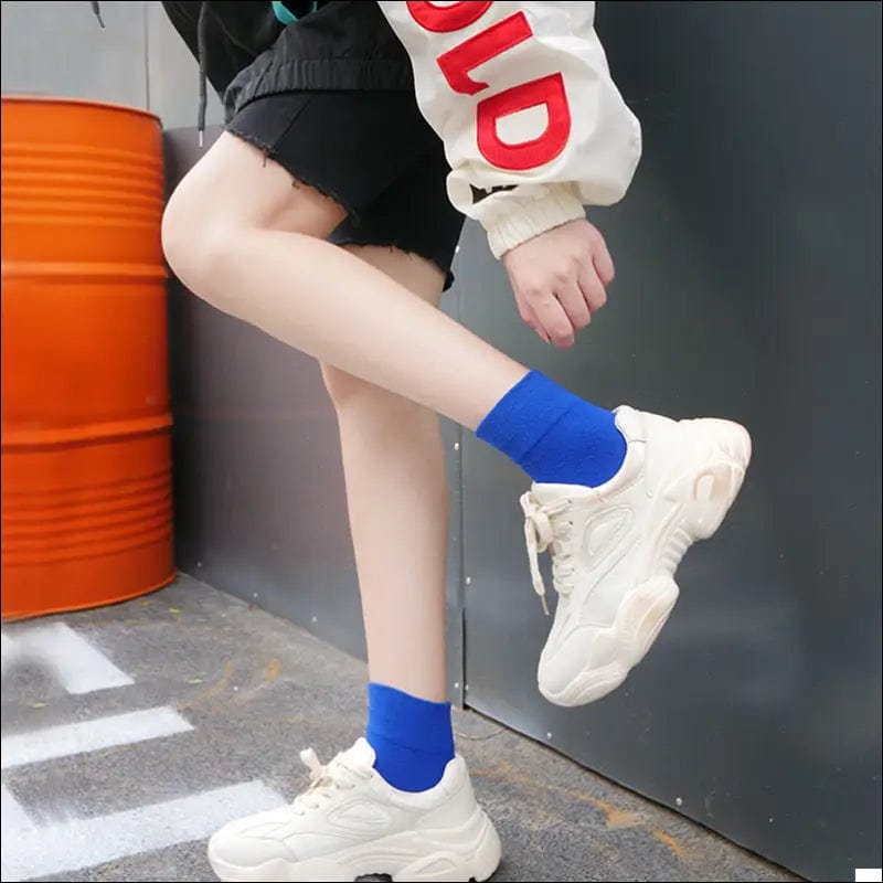 Summer women’s socks car color INS tidal new short tube
