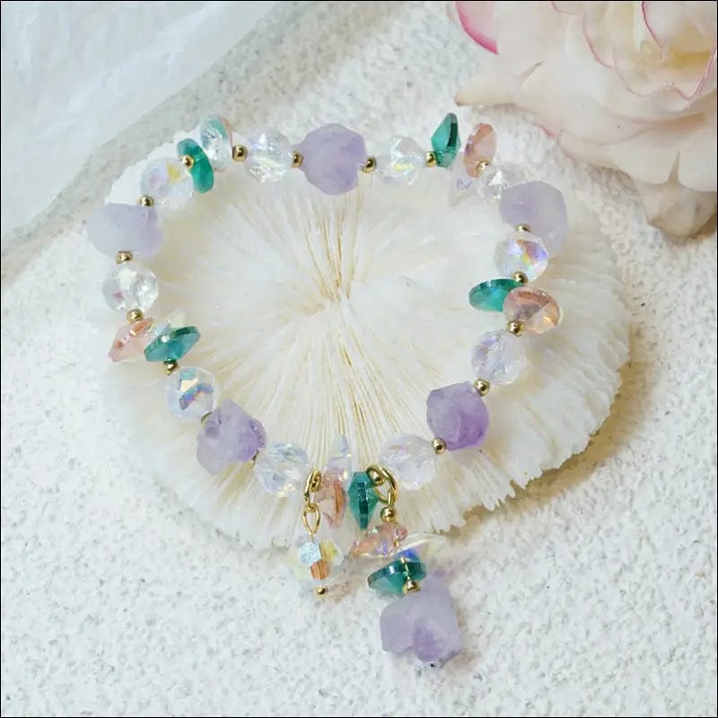 Super flashing colored crystal bracelet female fairy Sen