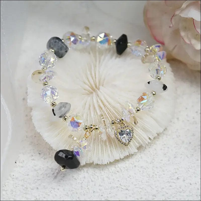 Super flashing colored crystal bracelet female fairy Sen