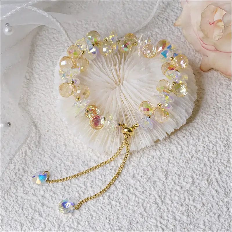 Super flashing colored crystal bracelet female fairy Sen