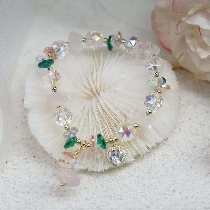 Super flashing colored crystal bracelet female fairy Sen