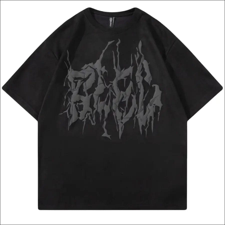 T-Shirt with puffer print - M / black - 58191265-m-black