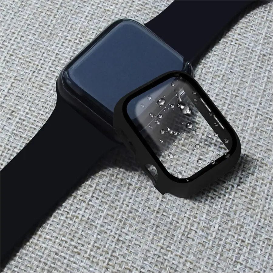 Tempered Glass+Matte Watch Cover for Apple Case 44mm 40mm