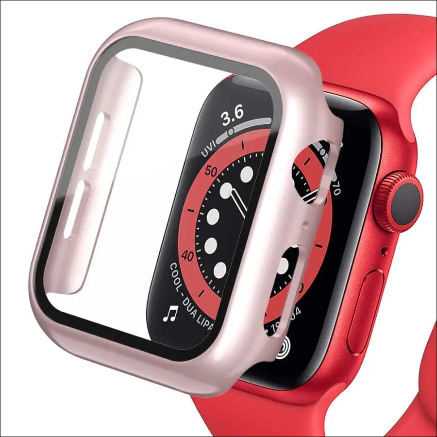 Tempered Glass+Matte Watch Cover for Apple Case 44mm 40mm