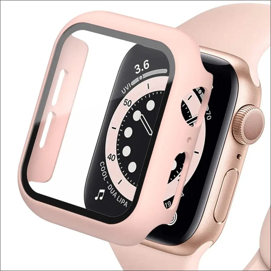 Tempered Glass+Matte Watch Cover for Apple Case 44mm 40mm