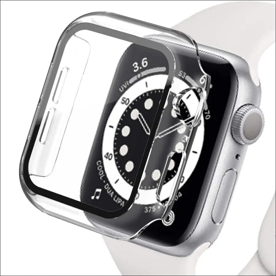 Tempered Glass+Matte Watch Cover for Apple Case 44mm 40mm