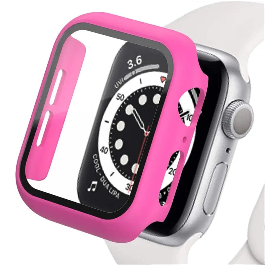 Tempered Glass+Matte Watch Cover for Apple Case 44mm 40mm