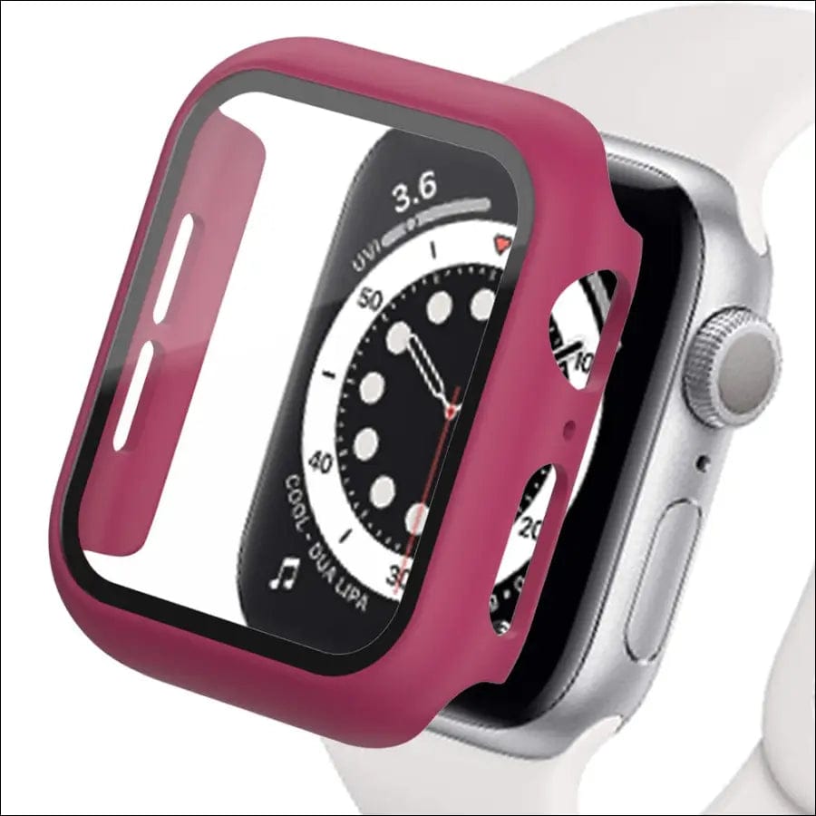 Tempered Glass+Matte Watch Cover for Apple Case 44mm 40mm