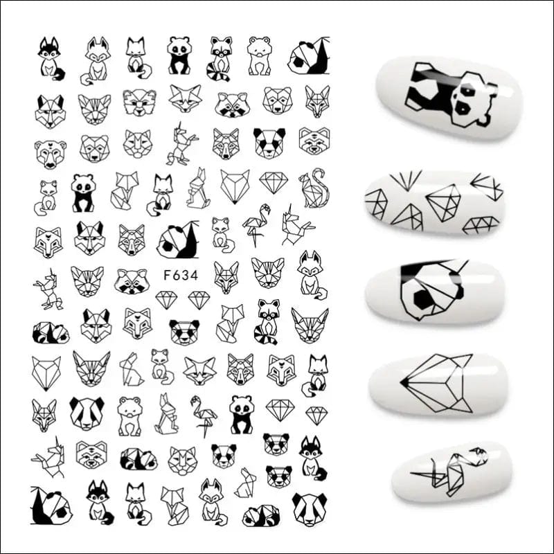 The New 3D Nail Sticker Cool English Letter stickers for