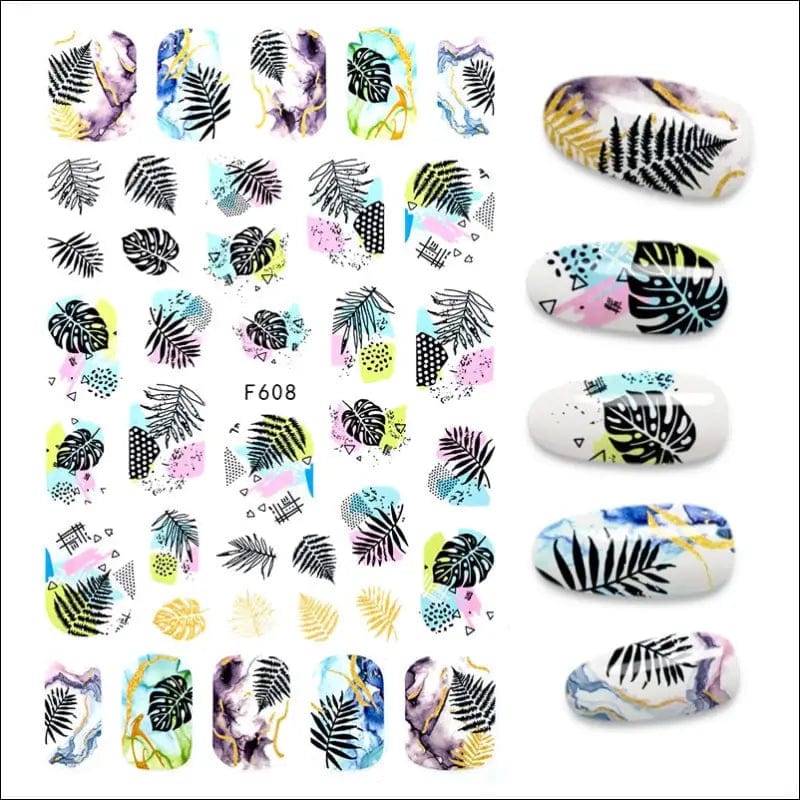 The New 3D Nail Sticker Cool English Letter stickers for