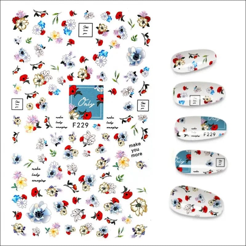 The New 3D Nail Sticker Cool English Letter stickers for