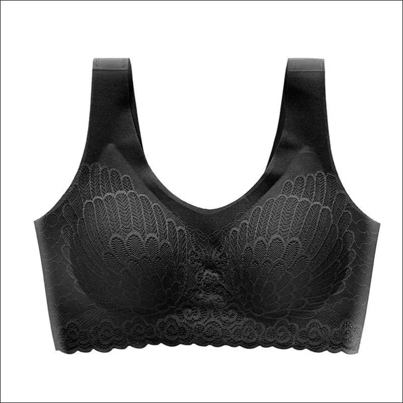 Thin Push Up Vest Bra Women Seamless Underwear Solid Lace