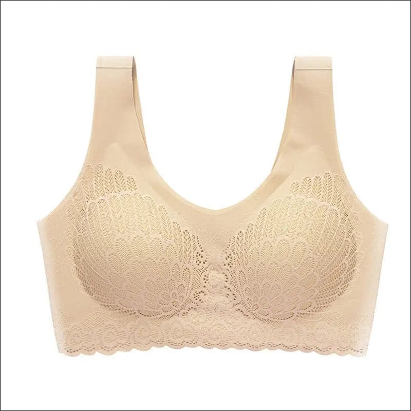 Thin Push Up Vest Bra Women Seamless Underwear Solid Lace