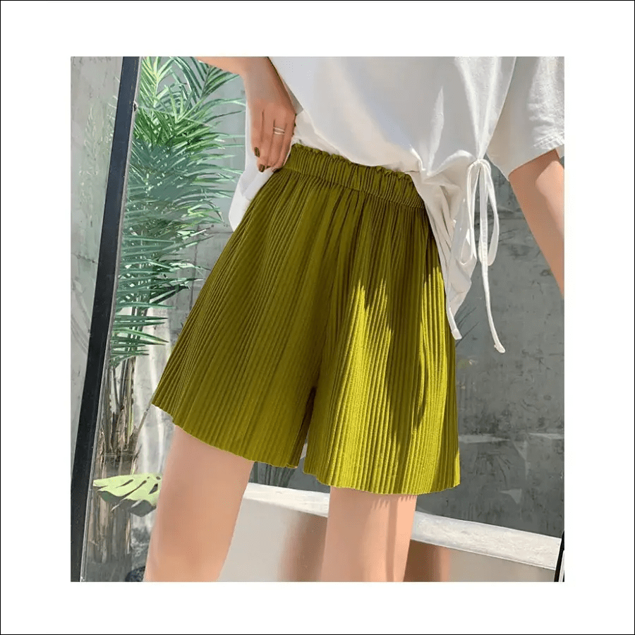 Three houses with shorts new pleats five points casual wide
