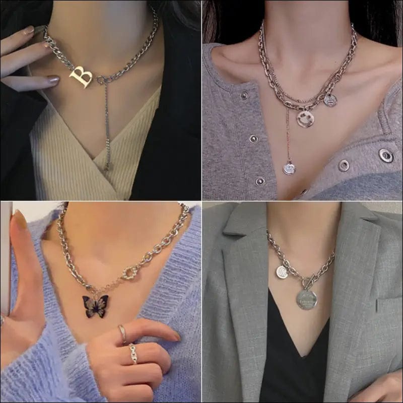 Titanium steel necklace Light luxury design 2021 new female