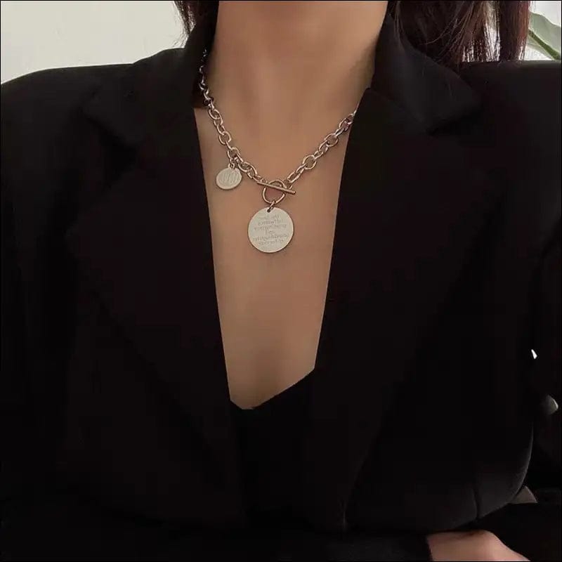 Titanium steel necklace Light luxury design 2021 new female