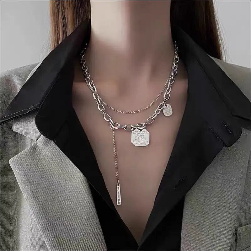Titanium steel necklace Light luxury design 2021 new female