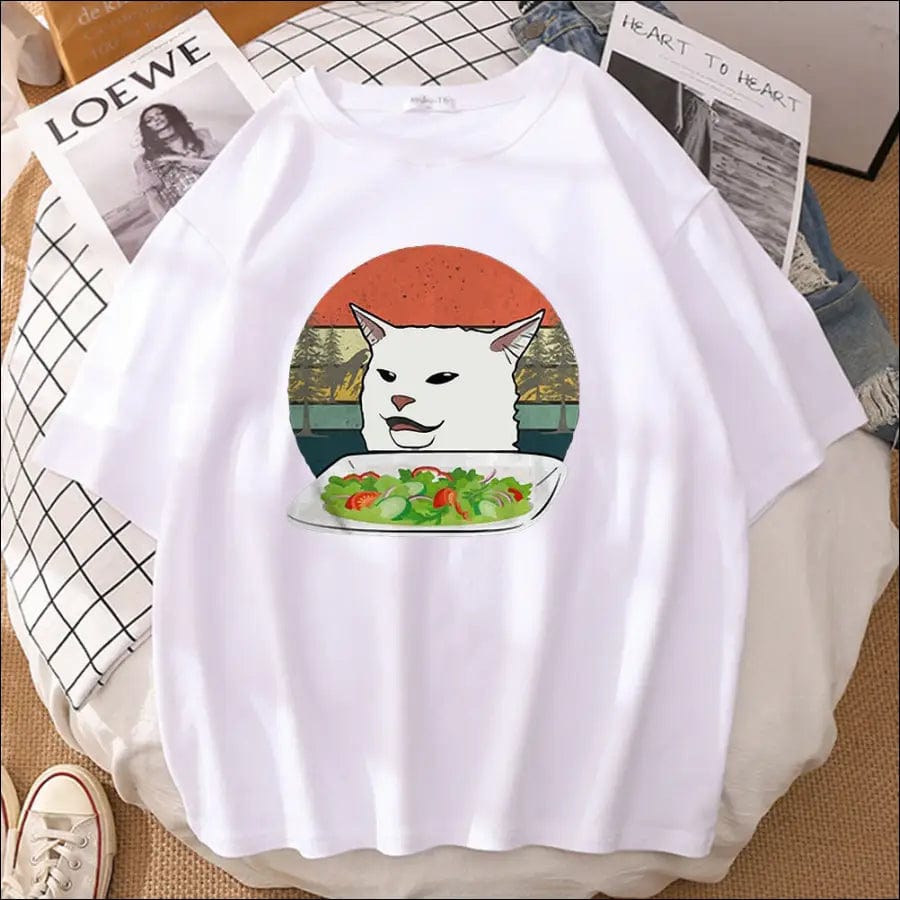 Tong Men’s Printed Short Sleeve T-Shirt Around Cartoon