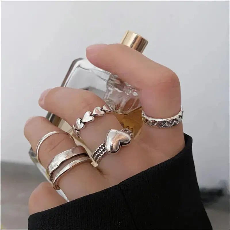 Trendy Gold Butterfly Rings For Women Men Lover Couple Set