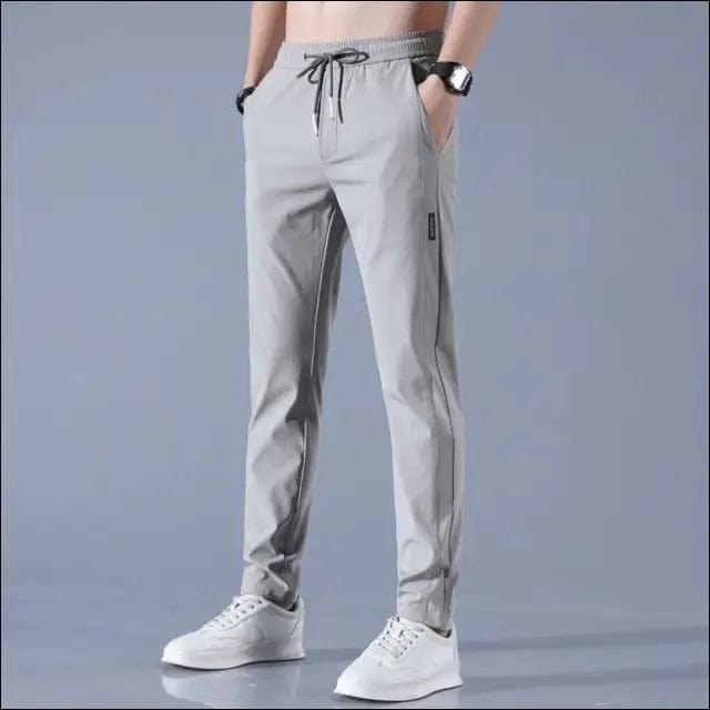 Trooper Men’s Fast Dry Stretch Pants - Light Grey / L -