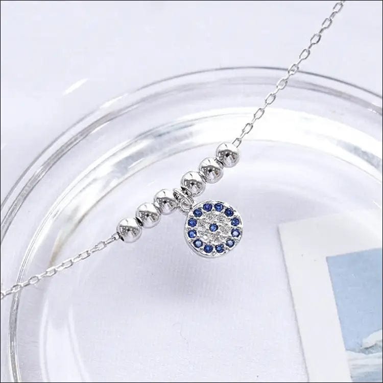 Trustdavis Genuine 925 Sterling Silver Lovely Blue Eyes