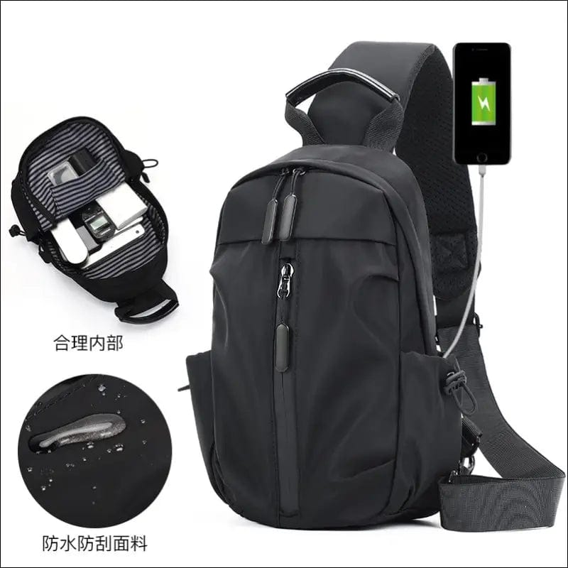 USB men’s diagonal bag business cross-border outdoor travel