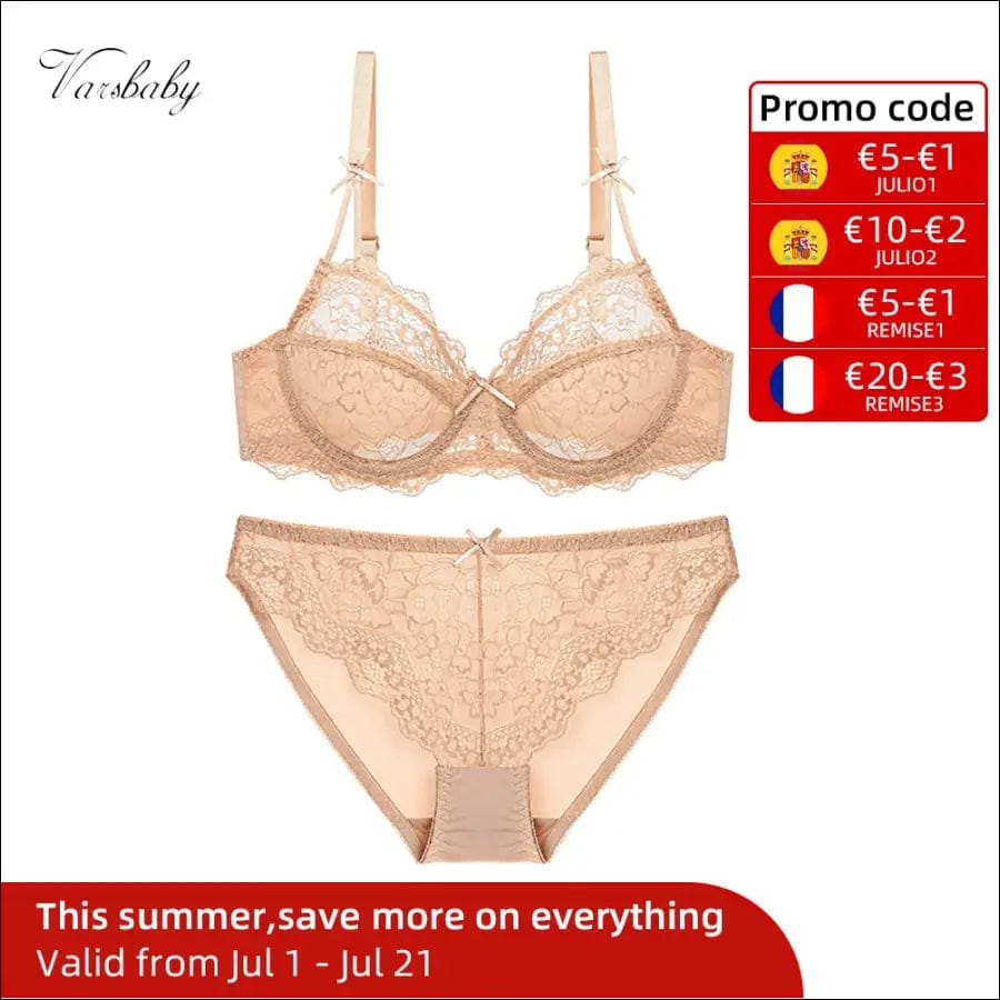 Varsbaby New Top Quality Sexy Underwear Women Bra Set Lace