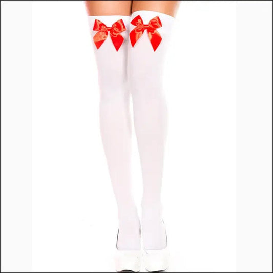 Velvet Slug stockings female sexy bow loreta white high JK