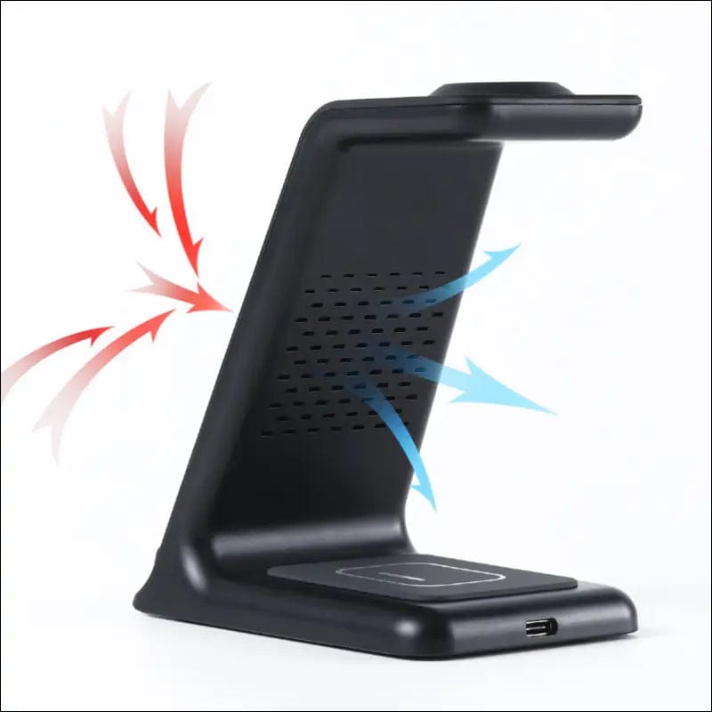 vertical three-in-one wireless charging stand 15W fast