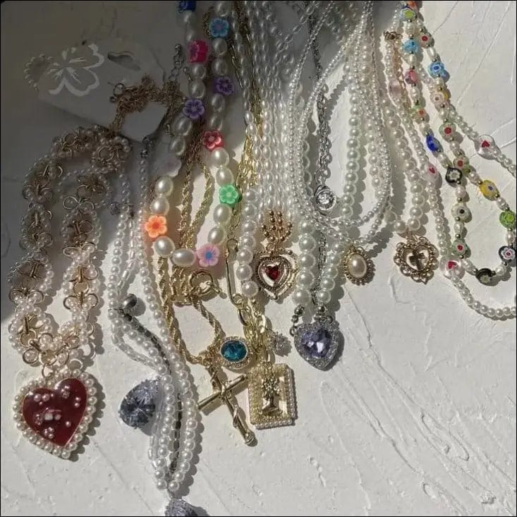 Vintage Beach Pearl Beaded Necklaces - 87753518-1 BROKER