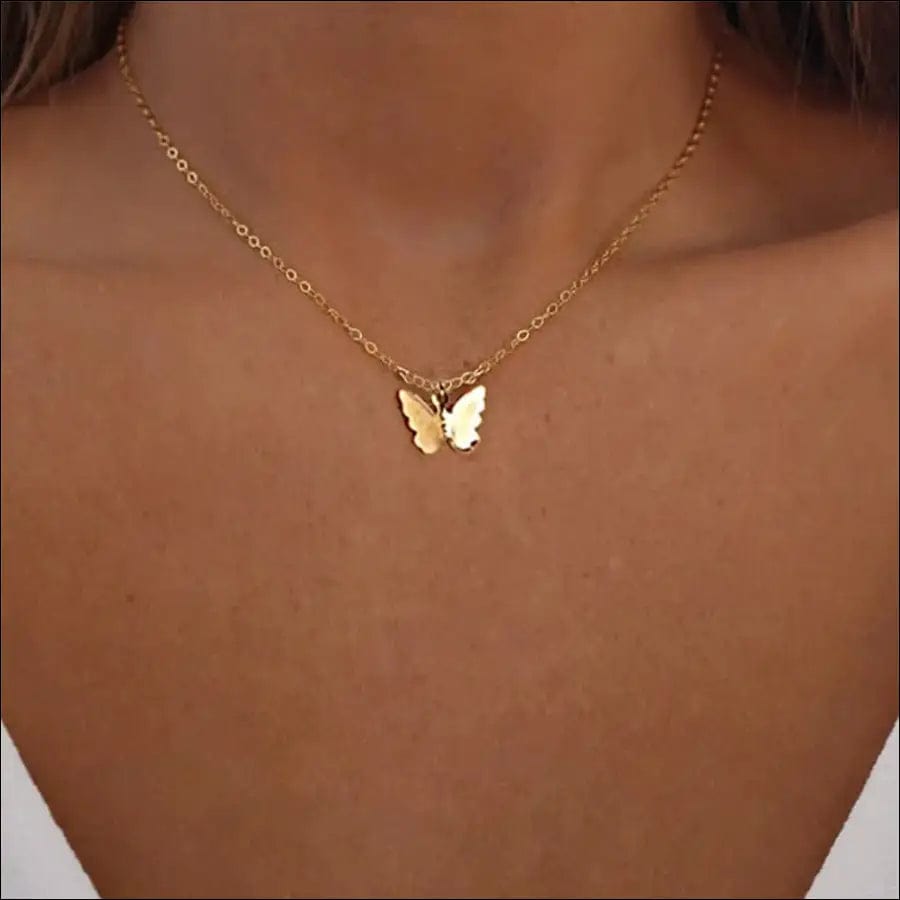 Vintage Multilayer Pendant Butterfly Necklace for Women