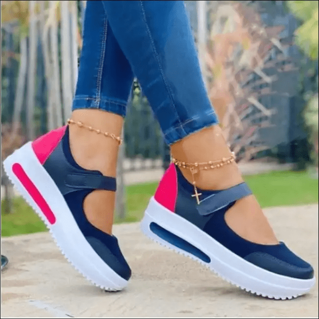 Vulcanize Shoes Sneakers Women Ladies Slip-On Knit Solid