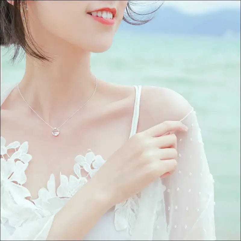 Wan Yingji a clear spring necklace female S925 sterling