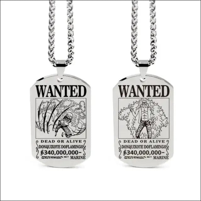 Wanted Necklace - Donquixote Doflaming / Silver -