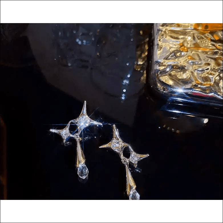 Water Drop Sparkle Earrings - 92665757-default-title BROKER
