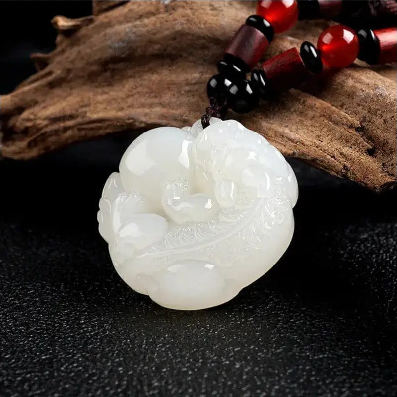 White jade Afghan Jade pendant white - 24258157-green-white