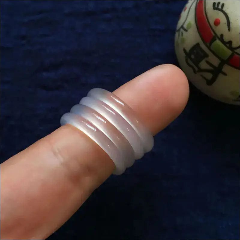 Wholesale white jade necklace ring tail agate treasure men’s