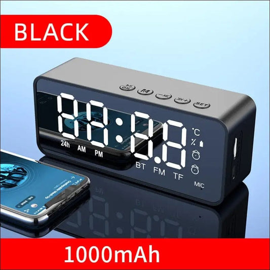 Wireless Bluetooth Speaker Small Mini Alarm Clock Portable
