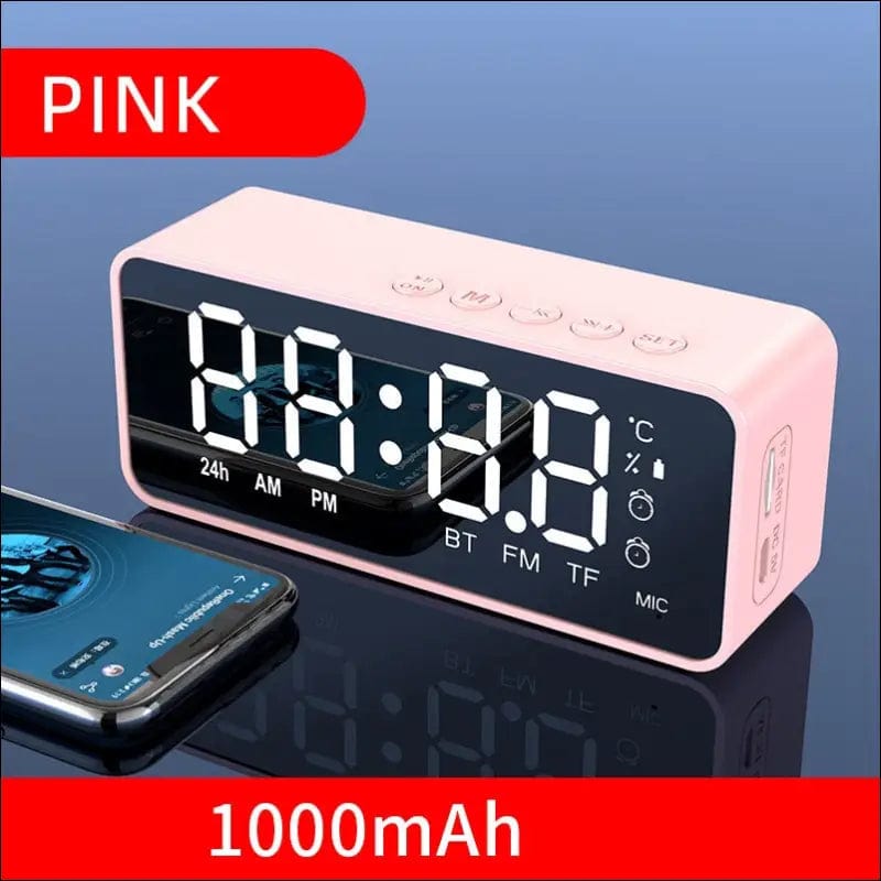 Wireless Bluetooth Speaker Small Mini Alarm Clock Portable