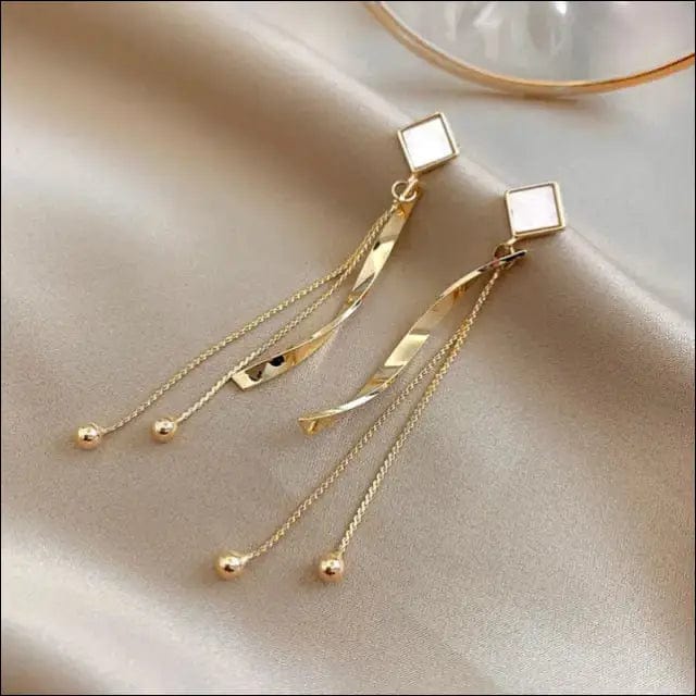 Wjczt Trend Simulation Pearl Long Earrings Female Moon Star