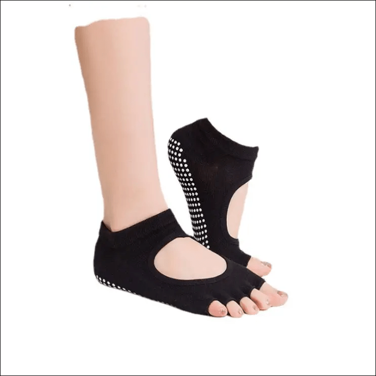 Women’s cotton non-slip yoga socks fitness five half finger